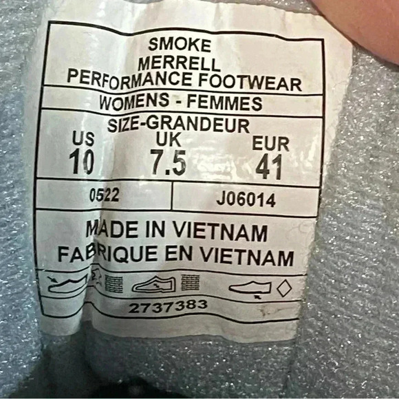 Merrell Women's Moab 2 Ventilator Hiking Shoe 10 Smoke -‎ J06014 Vibram Sole - Picture 8 of 9